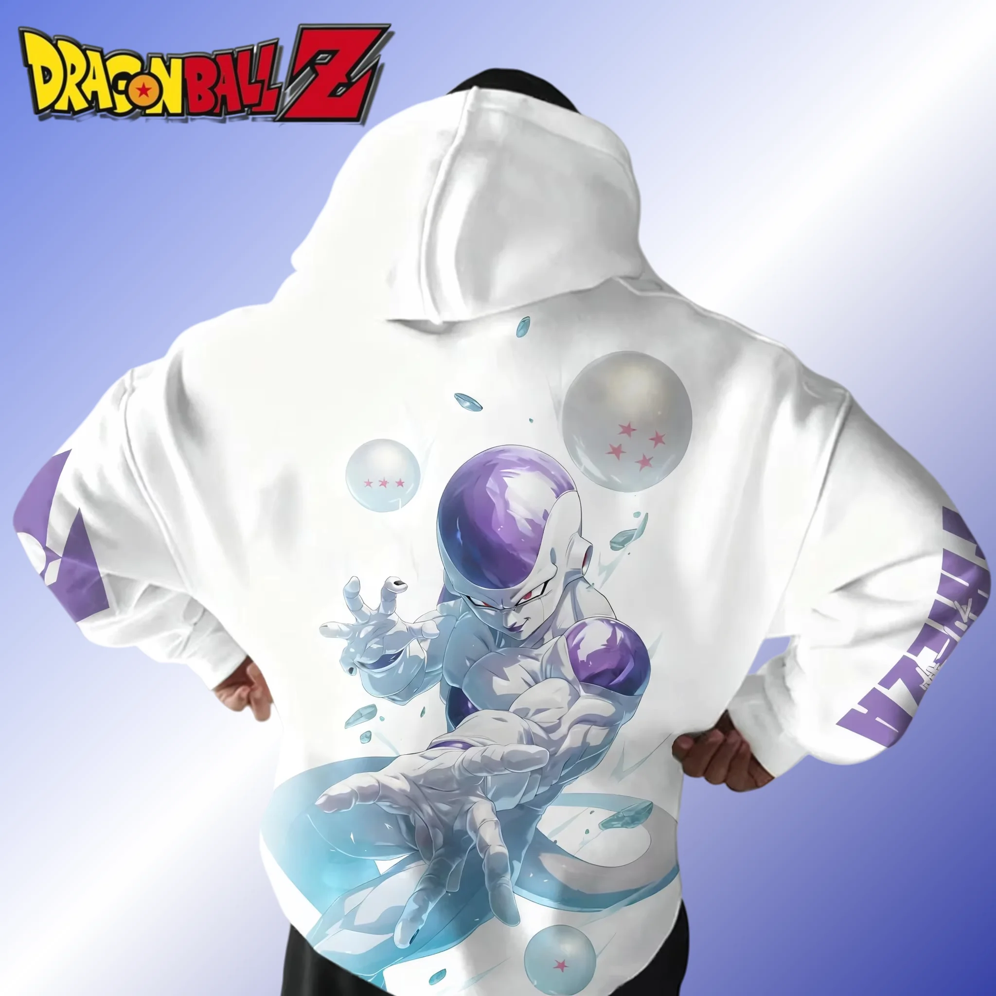 

Dragon Ball Anime Co Branded Zipper Hoodie Autumn_Winter Men's New Style Frieza Printed American Trendy Casual Loose Sweater Top