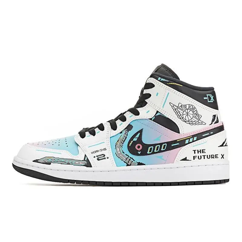 

【Customize】Jordan Air Jordan 1 Vintage Basketball Shoes Men Sneakers shoes 554724-170