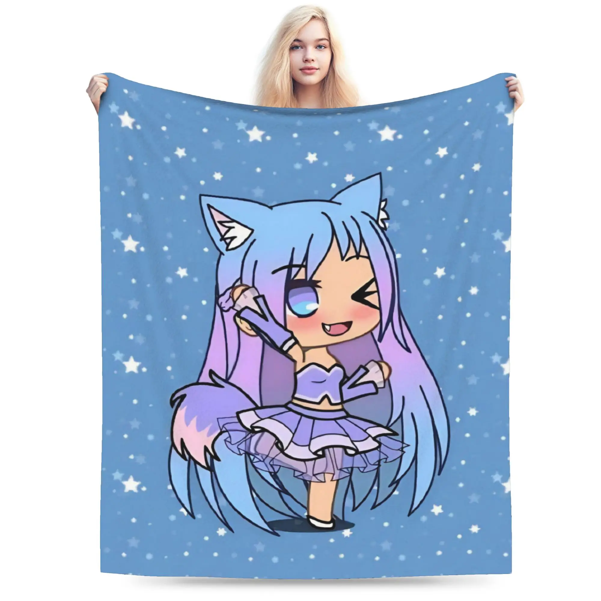Gacha Life Cartoon Blanket Ultra Soft  Throw Blankets for Couch 50x60 Inch Multi-size Plush Thin Quilt