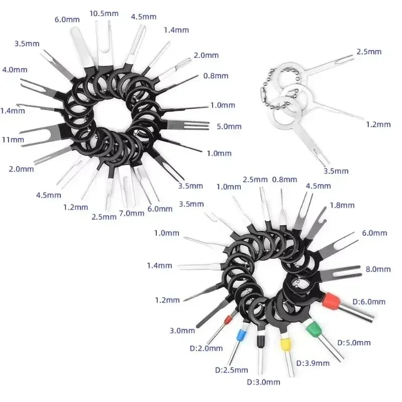 Alat Penarik Pin Konektor, Alat Mekanik Otomotif, Alat Pelepas Terminal Mobil, Perangkat Perbaikan Otomatis Multi-Ukuran, Promo