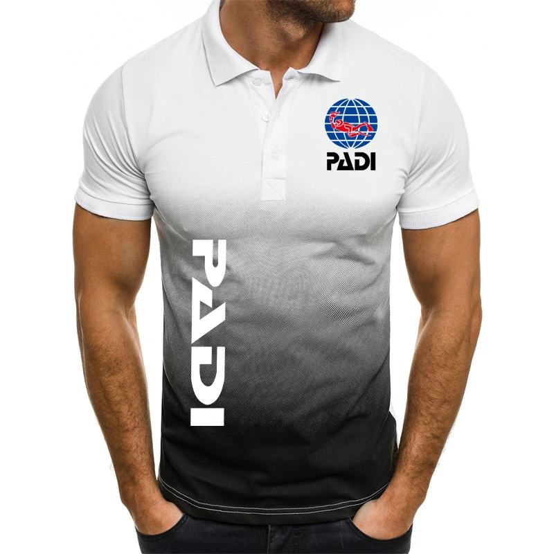 2024 Summer Outdoor Leisure Sports men's POLO Shirt PADI Work Casual Short Sleeves Breathable and Comfortable POLO Top