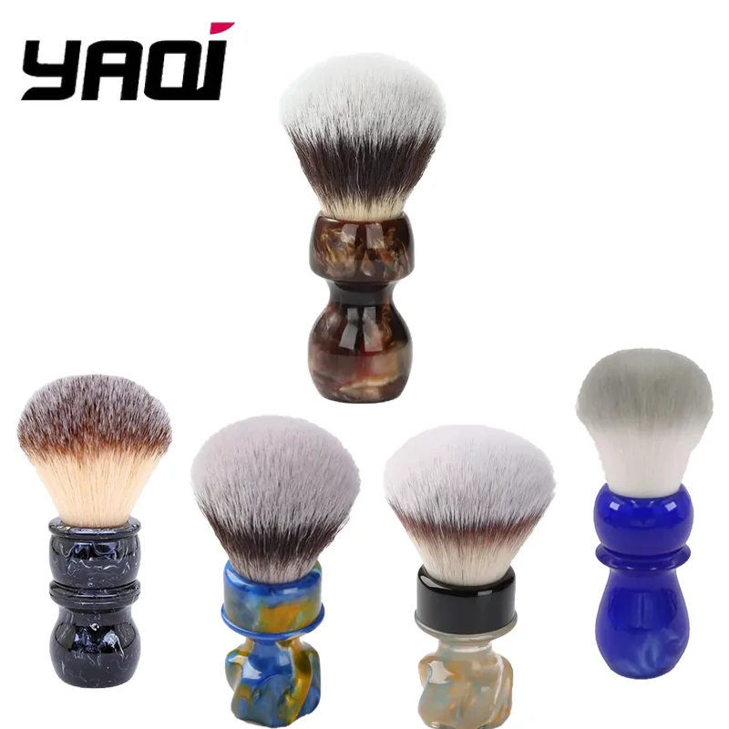 YAQI nueva colección Caramel Cat's, Bebula, cielo ártico azul profundo, noche estrellada, pelo sintético para hombre, cepillo de afeitar húmedo hipoalergénico