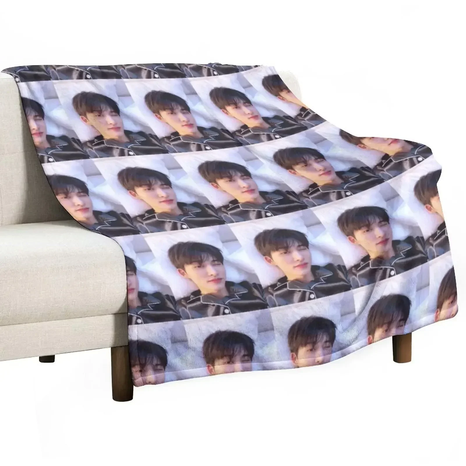 B.I Wink Throw Blanket Personalized Gift Plaid on the sofa Blankets