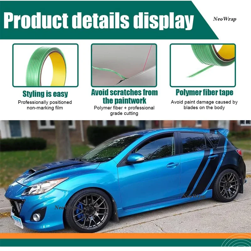 Vinyl Wrap Cutting Tape Car Stickers Design Line Auto Film Cut Tools Wrapping Edge Detailer Tape for Car Motorcycle Decal 5/10M image 4