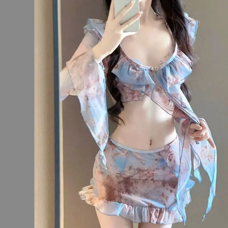 ใหม่เซ็กซี่บิกินี่แยกชุดสี่ชิ้น Fairy วันหยุดชายหาดชายหาดและชายหาดชุดว่ายน้ํา