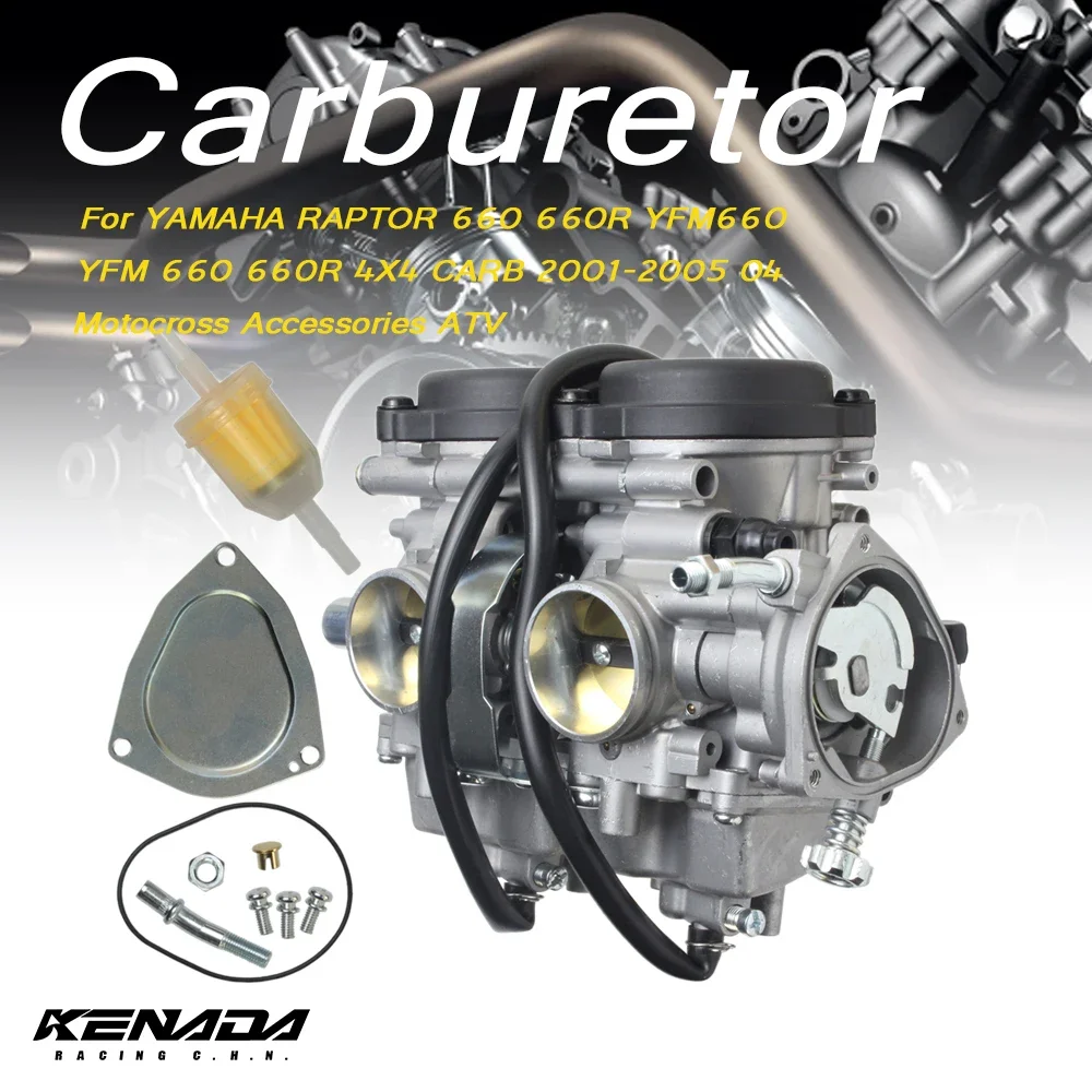 КАРБЮРАТОР для YAMAHA RAPTOR 660 660R YFM660 YFM 660 660R 4X4 CARB 2001-2005 04, аксессуары для мотокросса ATV