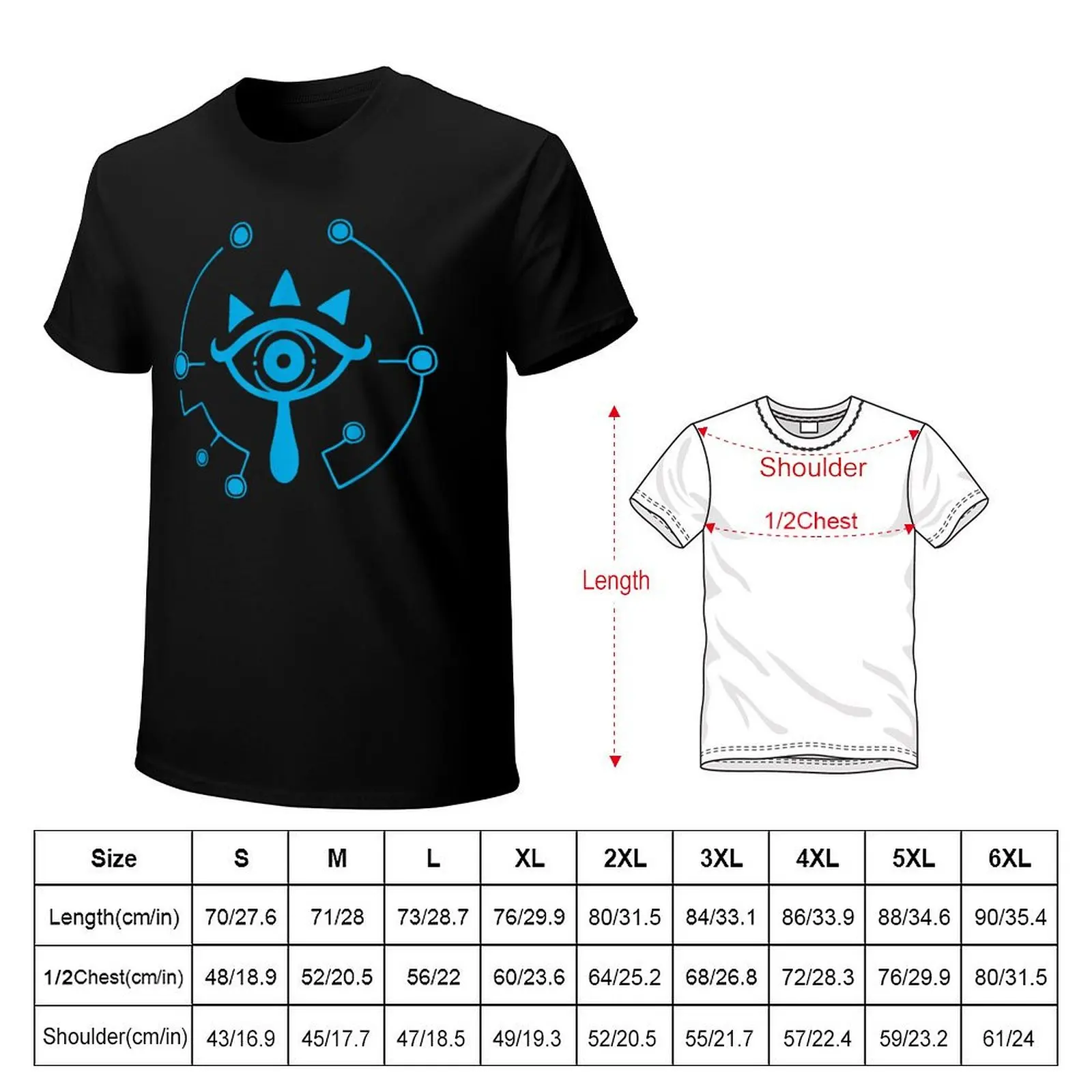 Zelda breath of the wild sheikah eye logo T-Shirt designer shirts for a boy black t-shirts for men