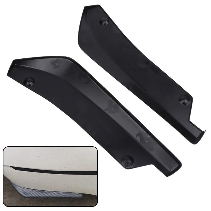1 Pair Carbon Fiber Winglets Side Skirt Extension Car Front Rear Bumper Strip Lip Spoiler Diffuser Splitter Scrape Protector