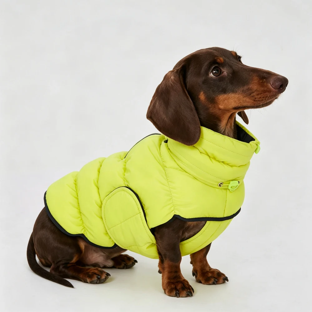 Chaqueta de invierno para teckel: abrigo cálido cortaviento fácil - imagen 3