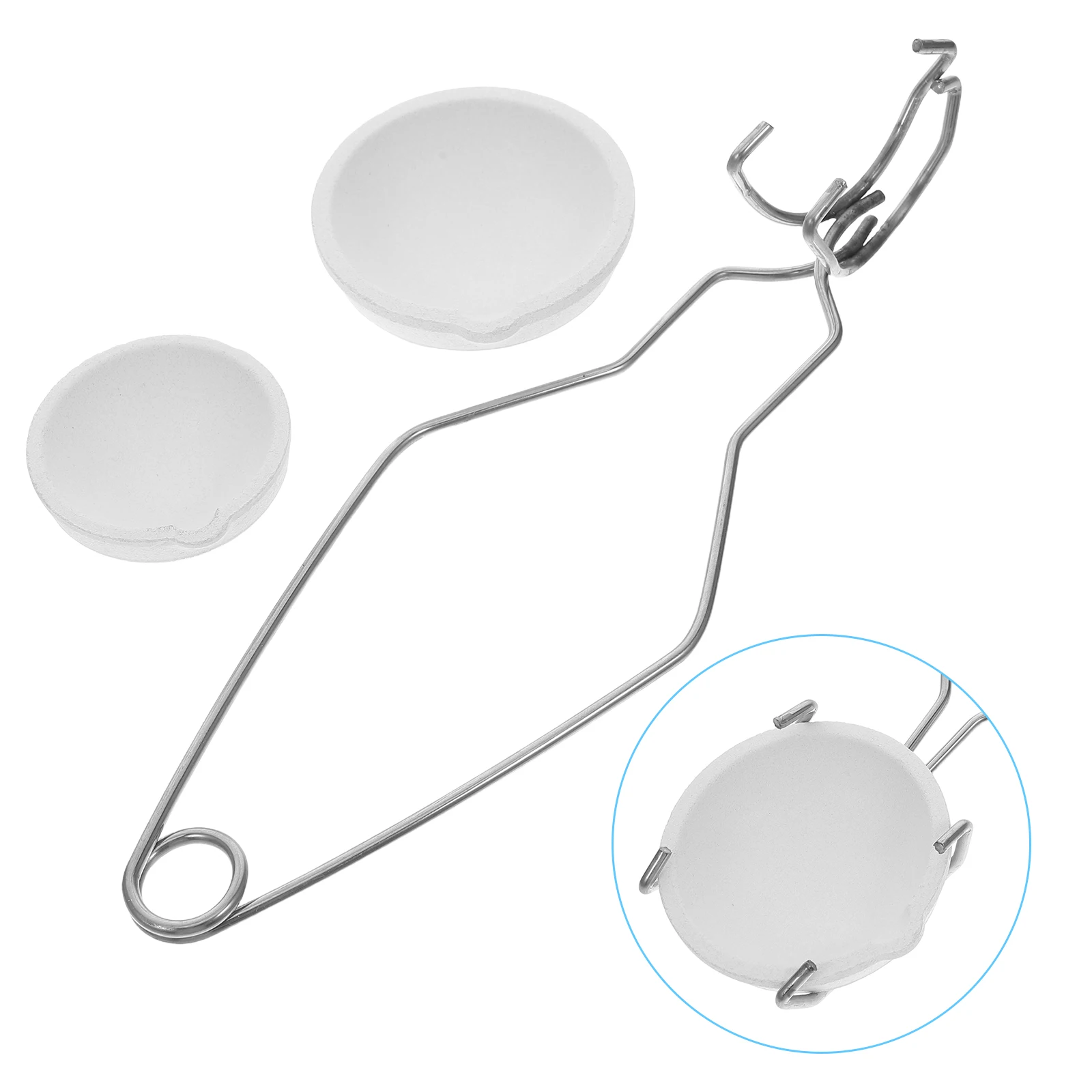 3 pçs conjunto cadinho para derreter ouro prata quartzo de alta temperatura compacto portátil ferramenta jóias kit fundição metal