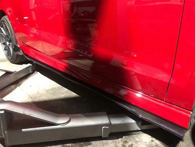 Jupes latérales de Style lame en Fiber de carbone, Mercedes Benz, série Porsche, mise à niveau de Modification d'apparence de voiture à trois boîtes