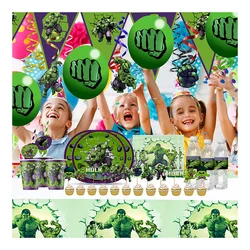 Marvel Disney Hulk The Avengers Spider-Man Iron Man Theme Party Happy Birthday Banner Cake Topper Latex Balloon Camp Supplies