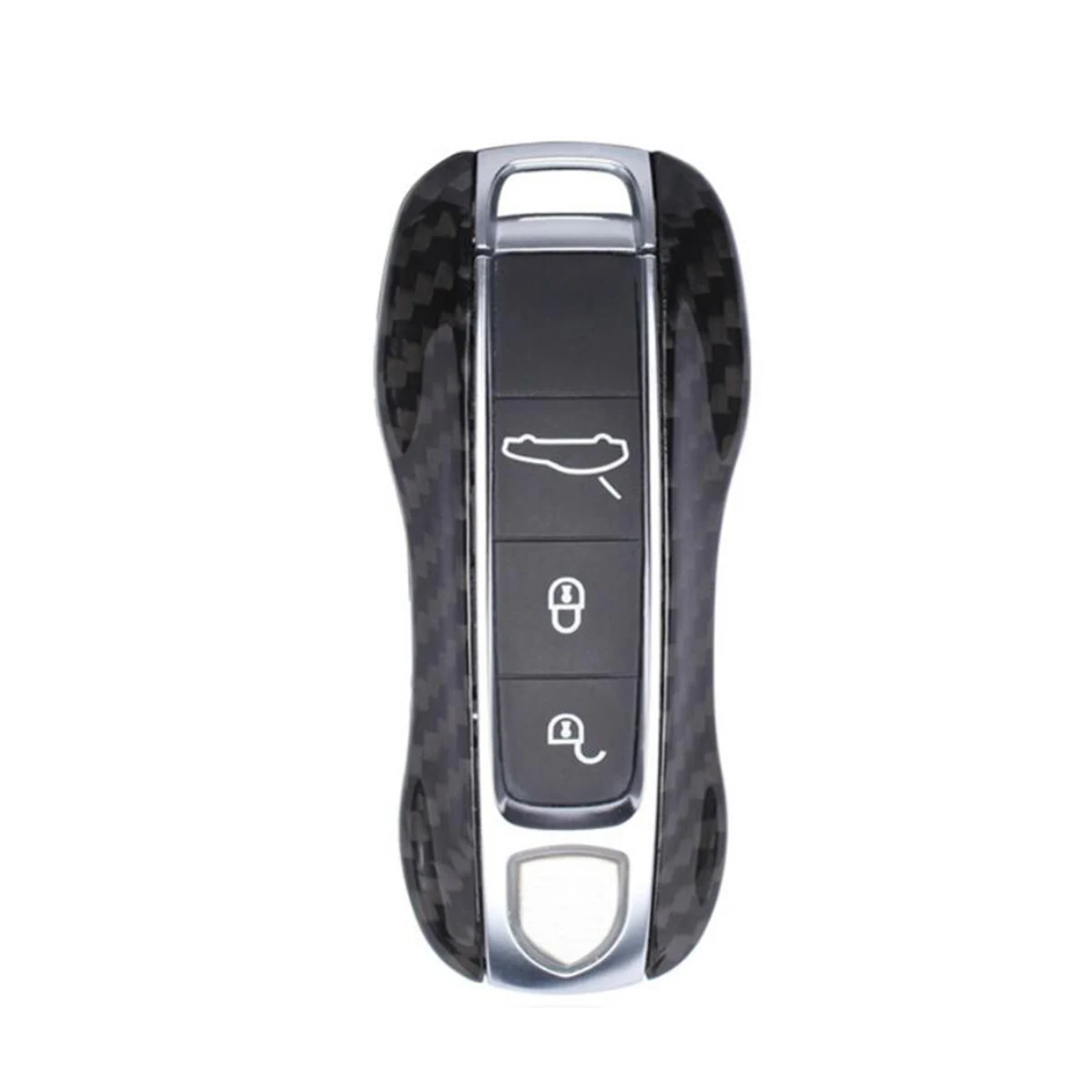 

Carbon Fiber Car Key Case Cover For Porsche 2018 Panamera Cayenne Keyless Remote Case Casing Side Shell Cap