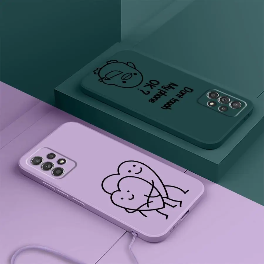 حافظة لهاتف سامسونج جالاكسي A24 A36 A26 A22 A52 A35 A15 A51 A16 A13 A14 A34 A11 A12 غطاء ناعم فن كرتوني مثير للاهتمام