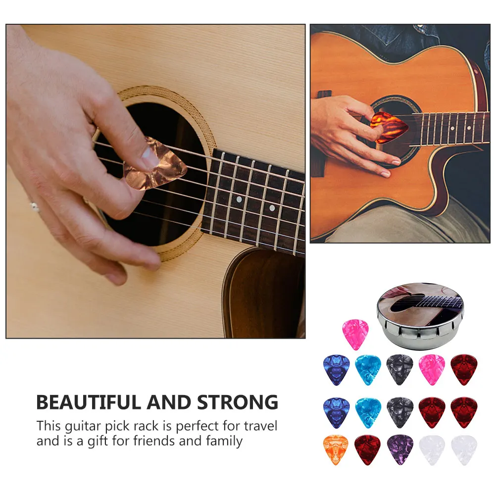 

Tin Box Guitar Pick Case Dad Ukulele Picks Plectrums Performance Supplies