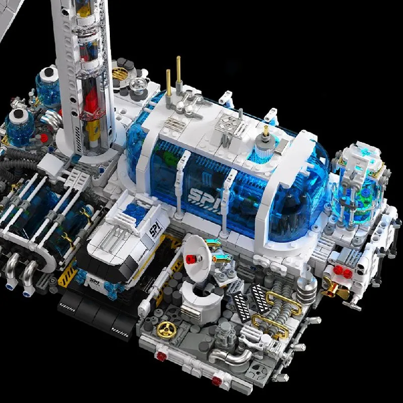 ชุดตัวต่อบล็อกอาคารโรงไฟฟ้าพลังงานลม แบบโมดูลาร์ สำหรับการสำรวจอวกาศ สถาปัตยกรรม ของเล่นแบบประกอบเอง สำหรับผู้ใหญ่และเด็ก ของขวัญ 2884 ชิ้น