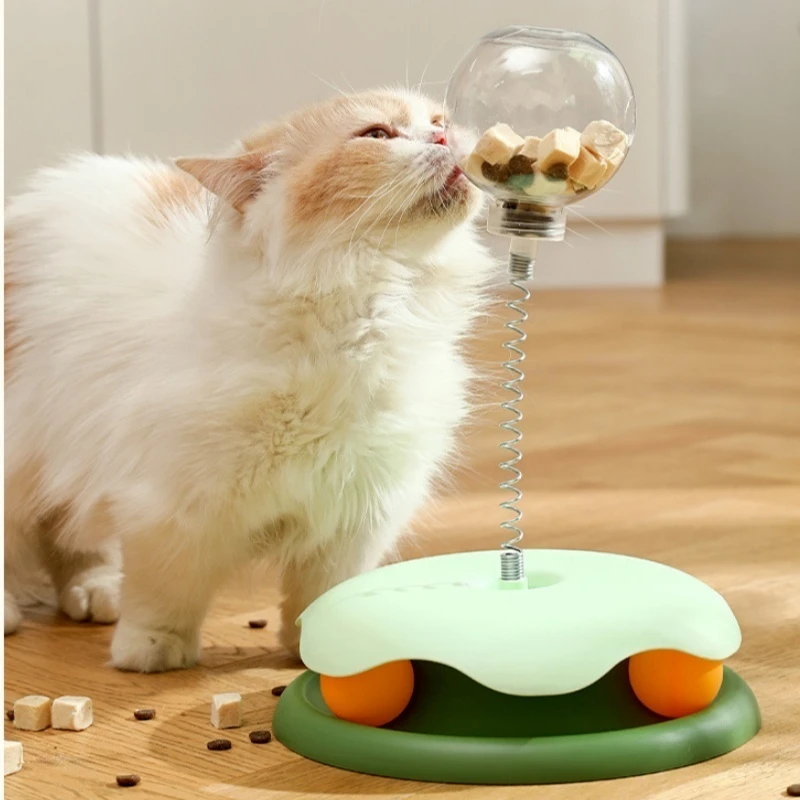 Pet Supplies Cat Toys Ball Boredom-Relieving Intellectual Freeze-Drying Food-Leaking Ball Teasing Cat Stick Three-Color Optional