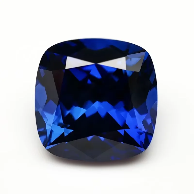 Neuer blauer Saphir, quadratisch geschliffen, Mohs-Härtegrad, Edelstein VVS1, für Schmuckherstellung/Sammlung/Fassung, Ring, Anhänger, Charms, Stein – Detail 4