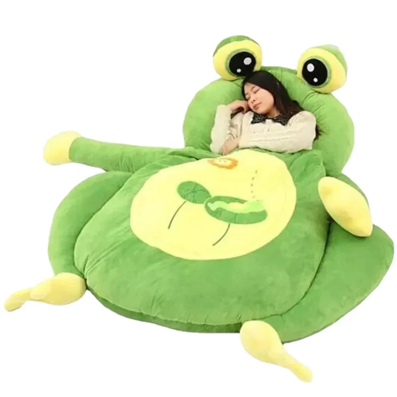 

[Funny] Very cute cartoon Sleeping Bag soft animal Frog Monkey Bear Cat Bed Carpet Tatami Sofa mat Beanbag plush toy kids gift