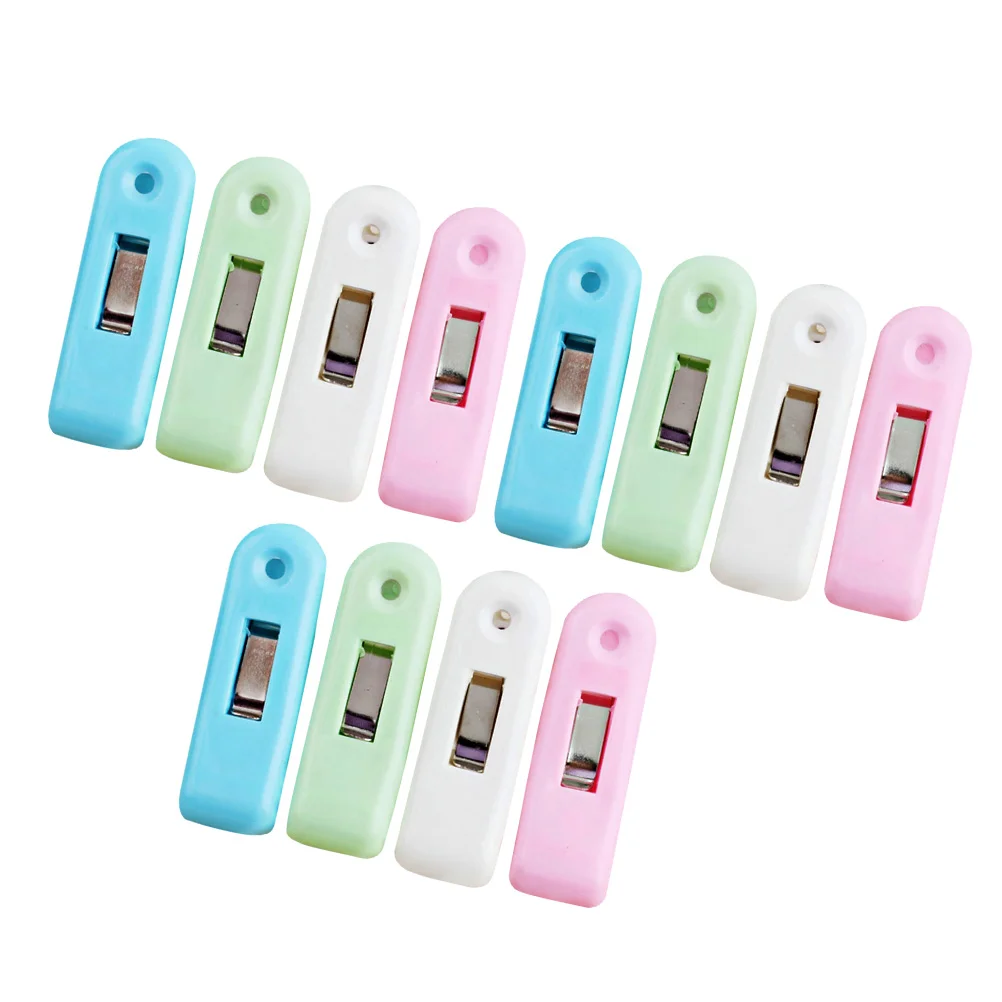 

12 Pcs Clothes Pin Hangease Hangers Dress Bread Clips Racks Clothespins Non Slip Sock