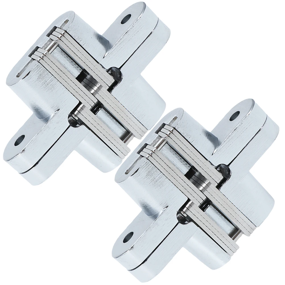 

2pcs 304 Stainless Steel Cross Concealed High-Grade Folding Door Hinge 180 Degree Hidden Hinge For Wooden Doors Caravan Counters