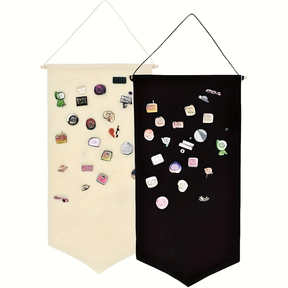 패브릭 배지 디스플레이 보드 - 핀 및 패치 컬렉션용 직사각 벽걸이, 십대 방 장식, 수납 정리에 적합