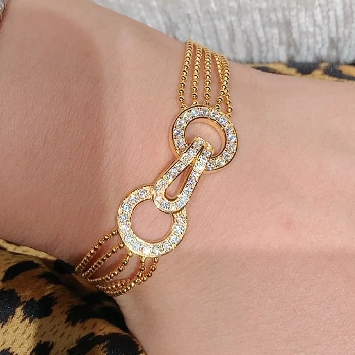 

New 925 Sterling Silver Zircon High Carbon Diamond Geometric Multi Layer Bead Tassel Bracelet or Rings Luxury Fine Jewelry