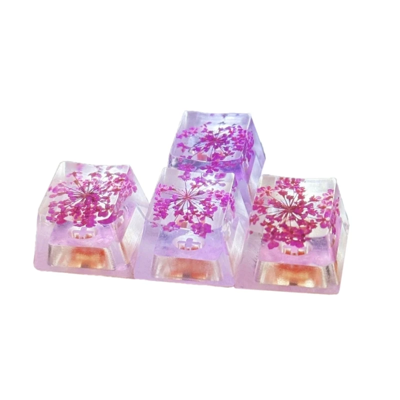 Resins Keycap Leaves Dry Flowers Keycap OEM for Mechanical Keyboards