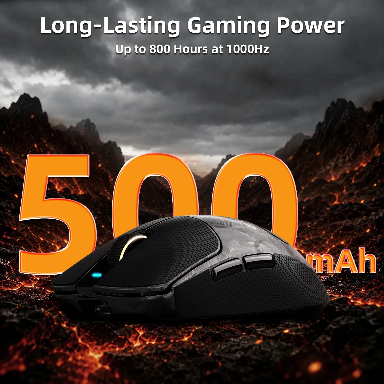 ATTACK SHARK RS3Ultra Tri-Mode Wireless Gaming Mouse Carbon Fiber PAW3955MAX Sensor 52000DPI Dual 8000Hz Polling Rate 63g For PC