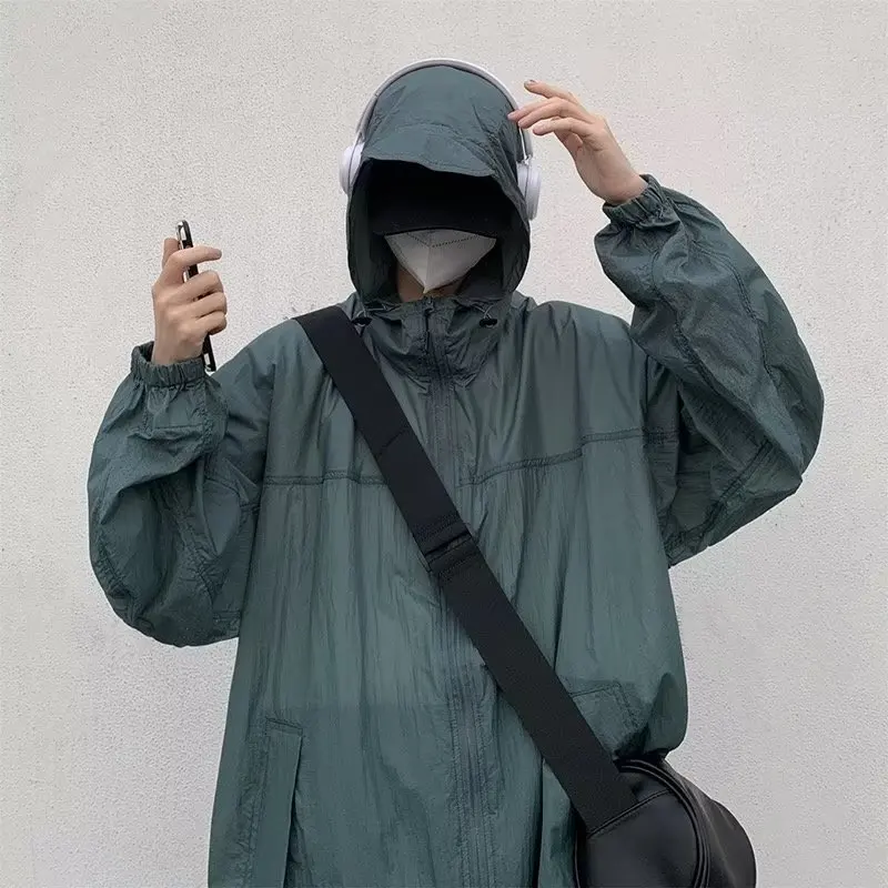 

Lightweight Breathable Summer Outdoor Men's Jaet Hooded UV Protection Clothing Youth Faion Brand Teenagers Outerwear