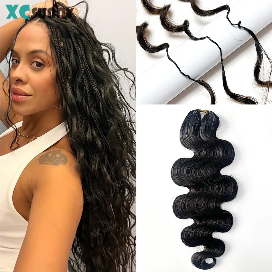 

Human Crochet Hair For Black Women Feather Crochet Human Hair Body Wave Knotless Invisible Crochet Hair Extensions For Braids