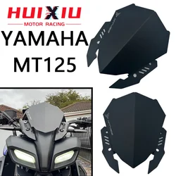 Motorcycle Aluminium Alloy Windshield Visor Windscreen Fits For YAMAHA 2018-2022 2019 2020 2021 2022 2023 2024 MT125 MT-125