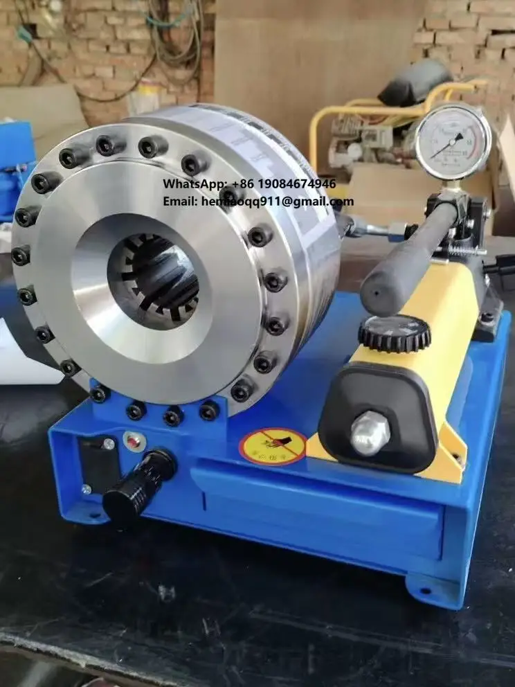 

Hydraulic Hose Manual Crimping Machine with Pump 600T Clamping Force Easy to Operate 220V 3KW 1 Year Warranty 10 Molds