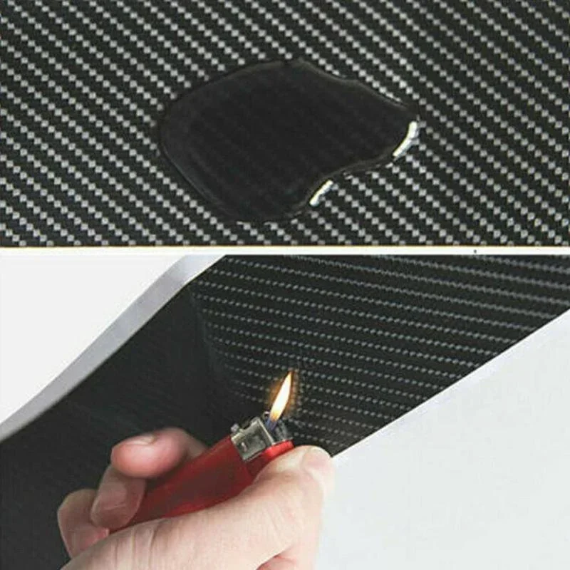 90cm 4D Carbon Fiber Car Rear Trunk Bumper Sticker Guard Pad Scuff Protective Sill Anti-Scratch Cover Decal Strip