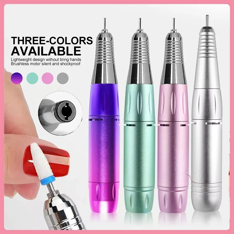 

Electric DC Nail Drill Pen Handle Manicure Pedicure Tool - Handpiece File Polish Grind Machine forNails Drill MachineAccessories