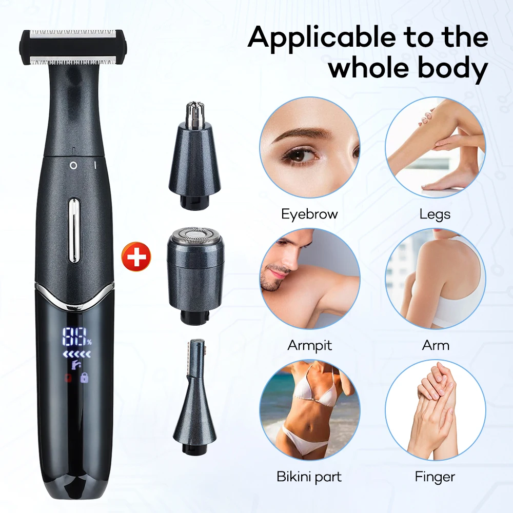 4 in 1 Electric Hair Remover Rechargeable Man Shaver Nose Hair Trimmer Eyebrow Shaper Leg Armpit Bikini Trimmer Women Epilator