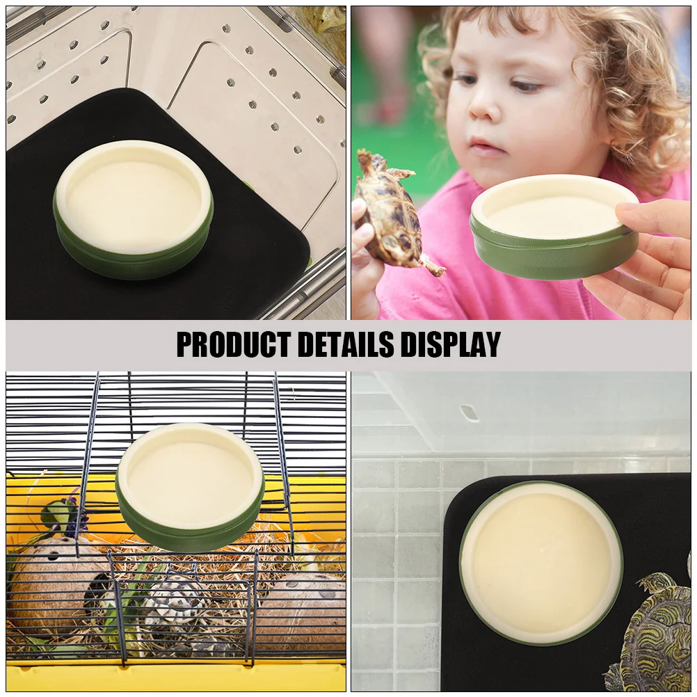 الخيزران المشترك وعاء التغذية البلاستيك الزواحف الغذاء طبق الماء عدم الانزلاق لسحلية السلاحف الأفعى السلحفاة لوازم