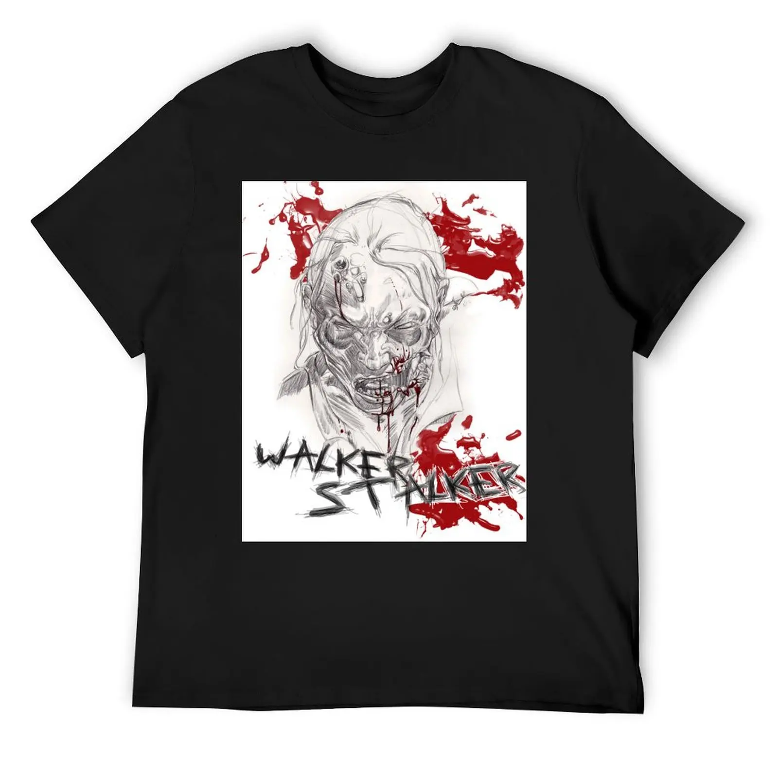 

The Walking Dead - Walker Stalker T-Shirt customs blacks oversizeds men t shirts high quality