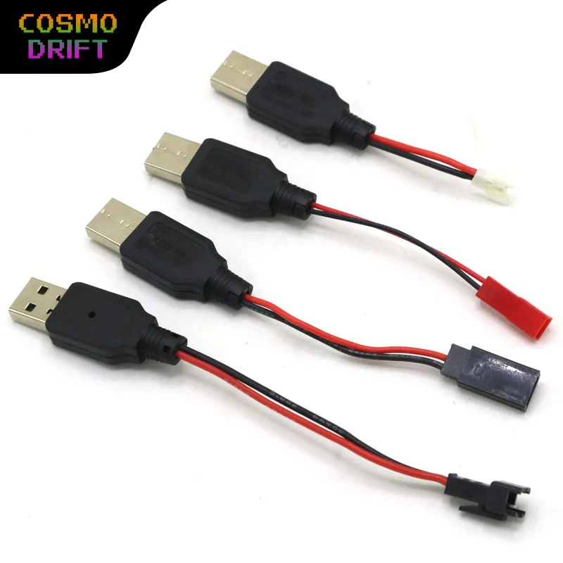 3.7V 1S LiPo Battery USB Charger Cable with White Connector (JST/SM Plug) for Syma X5C X5SW X320 RC Drone Quadcopter