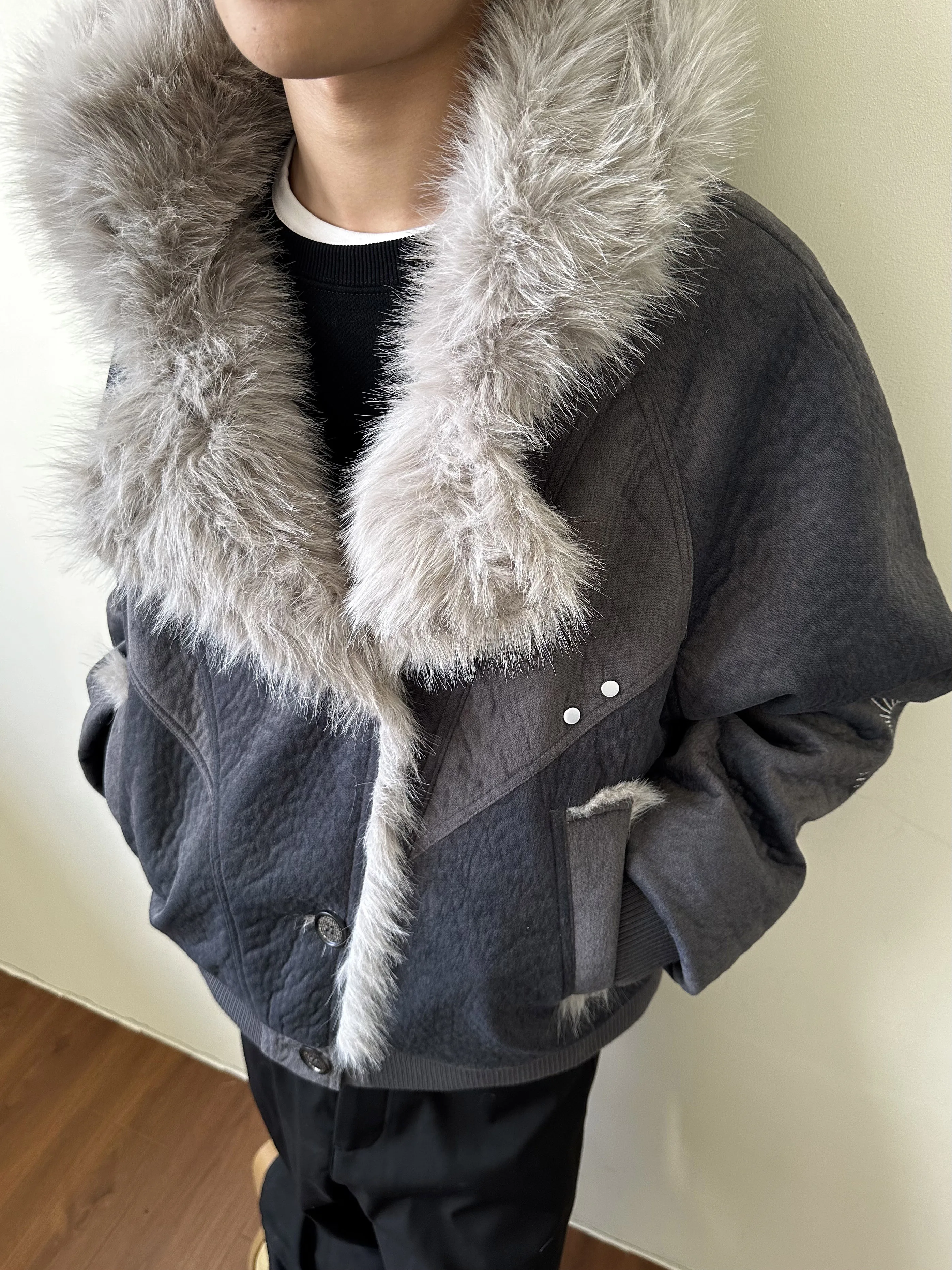 Men Women 2025 Autumn New Trendy Thick Loose Comfort Jackets Handsome Long Sleeve Solid Color Coats Button Decoration Warm Tops