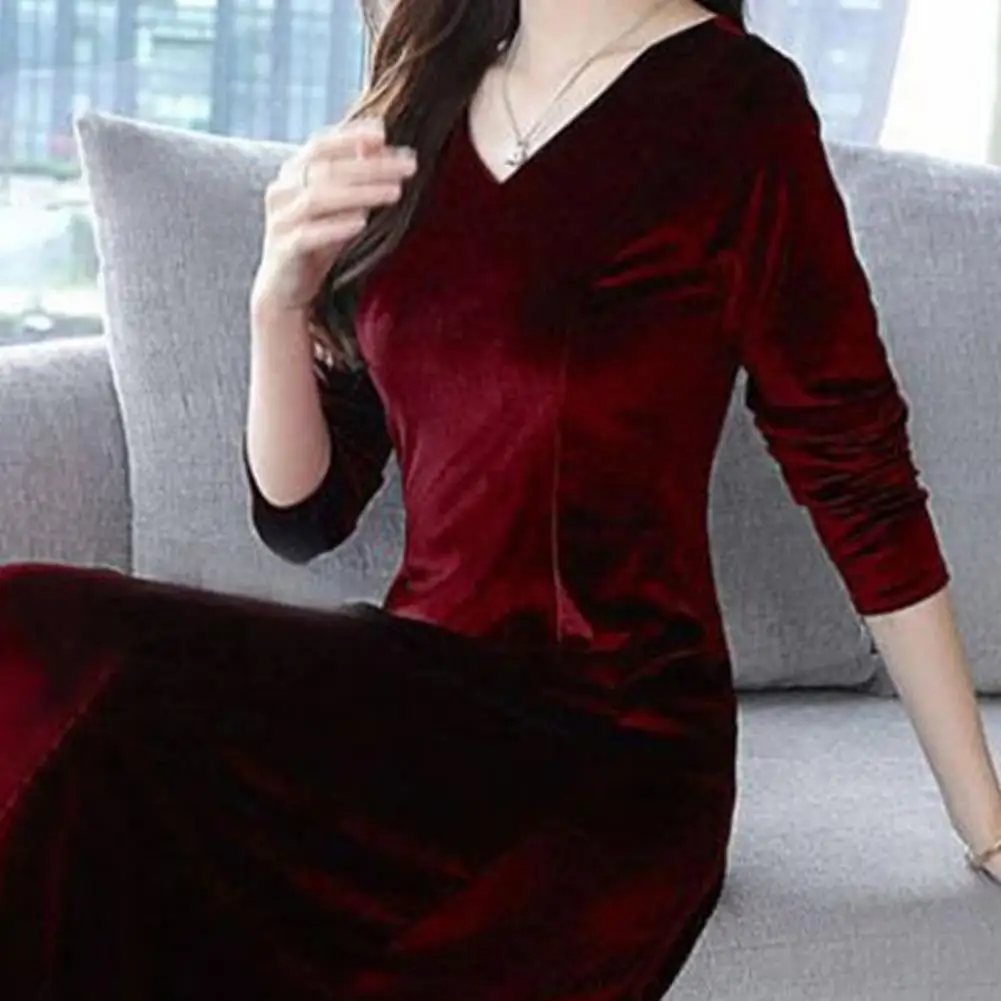 Women Dress Velvet Bridesmaid Dress for Winter Wedding Party A-line Formal Evening Gown vestidos largos