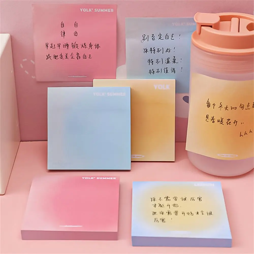 Writing Paper Scrapbooking School Office Supply Stationery Gradient Color Memo Pads Sticky Notes Notebook Bookmark