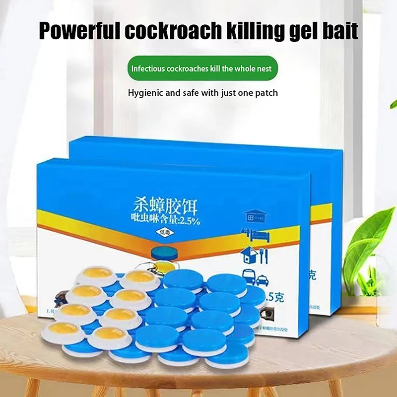 8Pieces Imidacloprid Cockroach Killer Convenient Sticker Long-lasting Cockroach Killing House Non-toxic Safe Cockroach Glue Bait