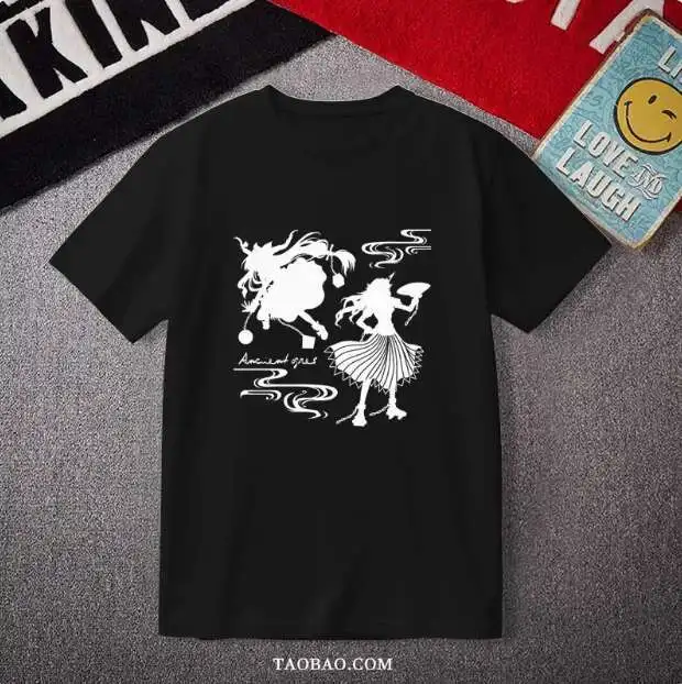 Anime Touhou Project Ibuki Suika T-shirt a maniche corte Estate Cosplay Studente Top larghi anime