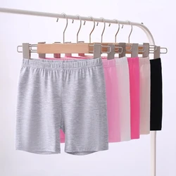 2pcs Girls Safety Shorts Soft Modal Candy Color Solid Color Comfortable Kids Sports Leggings Casual Underwear Panties 3-12 Years