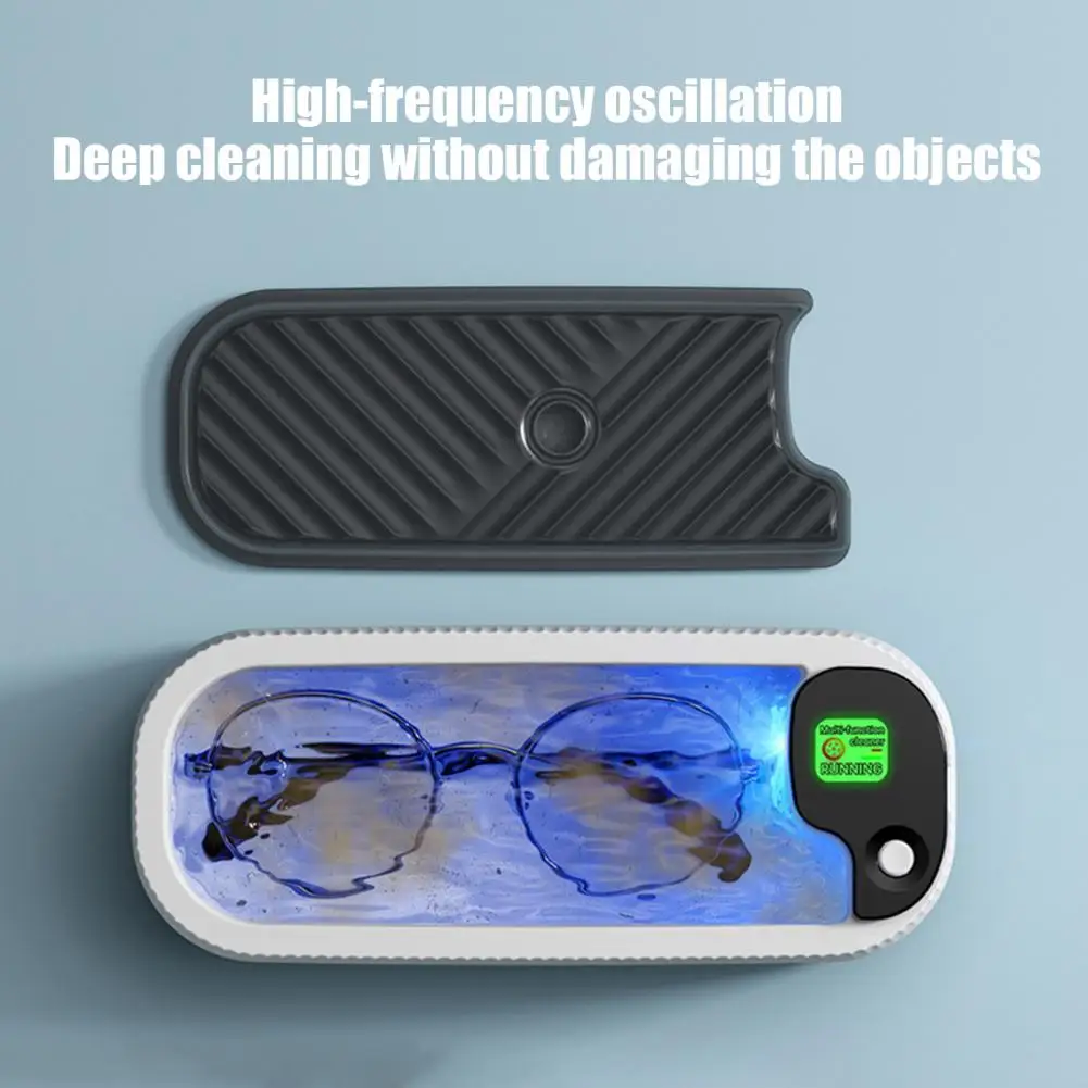 Ultrasonic Jewelry Cleaner One-Touch Operation 300ml Capacity High-Frequency Vibration Design Glasses Cleaning Machine