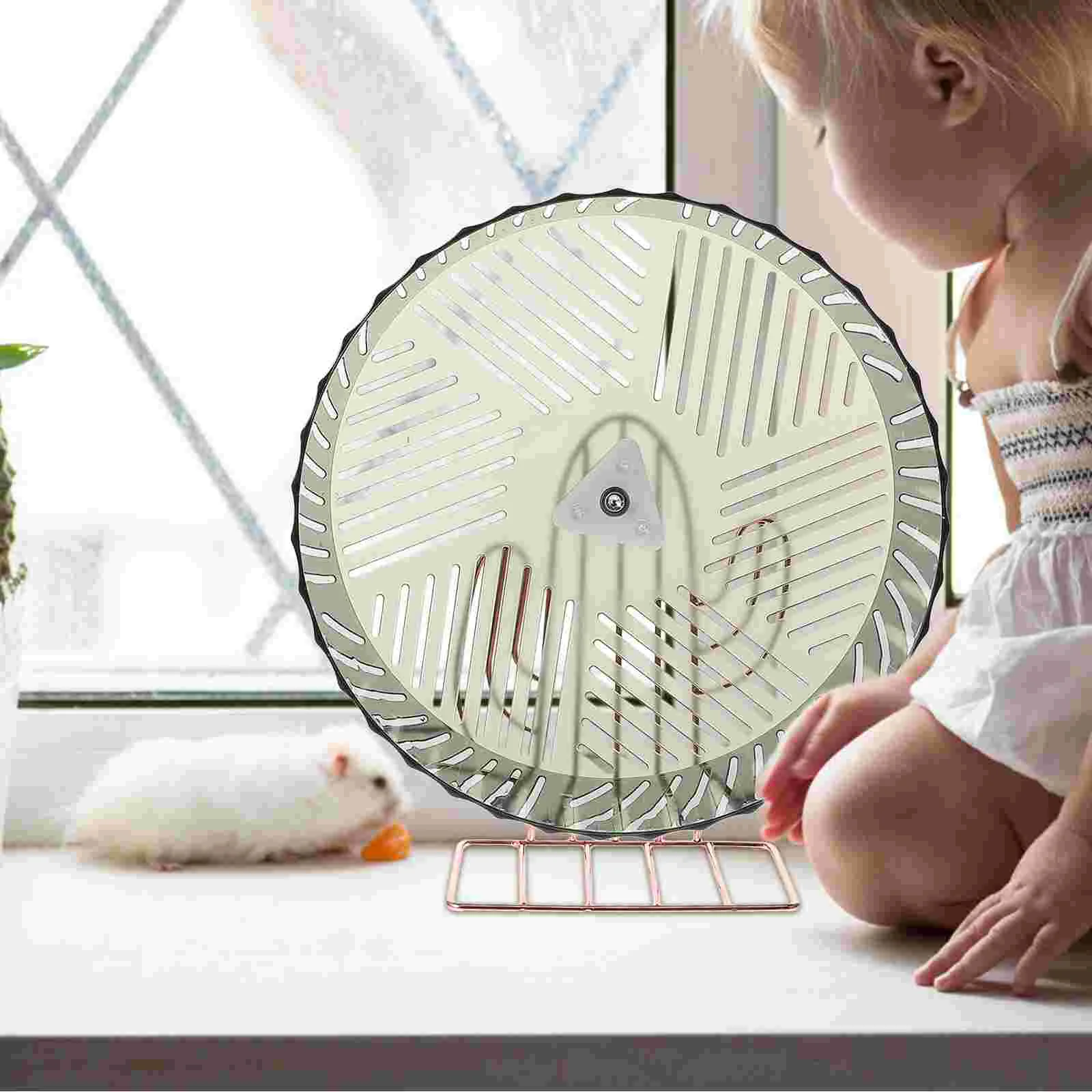 

Hamster Running Wheel Exercising Compact Hedgehog Rat Silent Stable Cage Chinchilla Toys