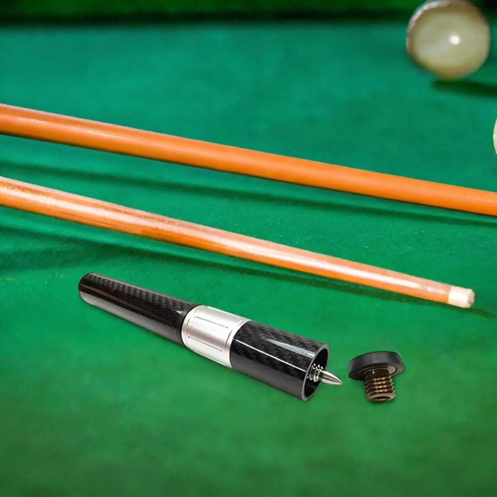 

Carbon Fiber Pool Cue Extender Adults Telescopic Portable Pool Cue Extension