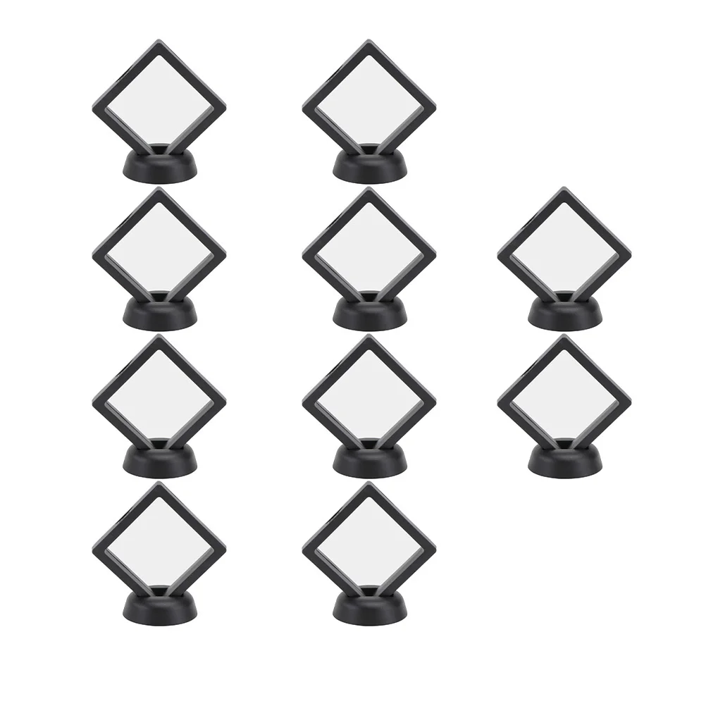 

10pcs Jewelry Display Rack Black Ring Storage Box Oxidation-Proof Non-Slip Bottom Support Jewelry Organizer Stand For Necklace