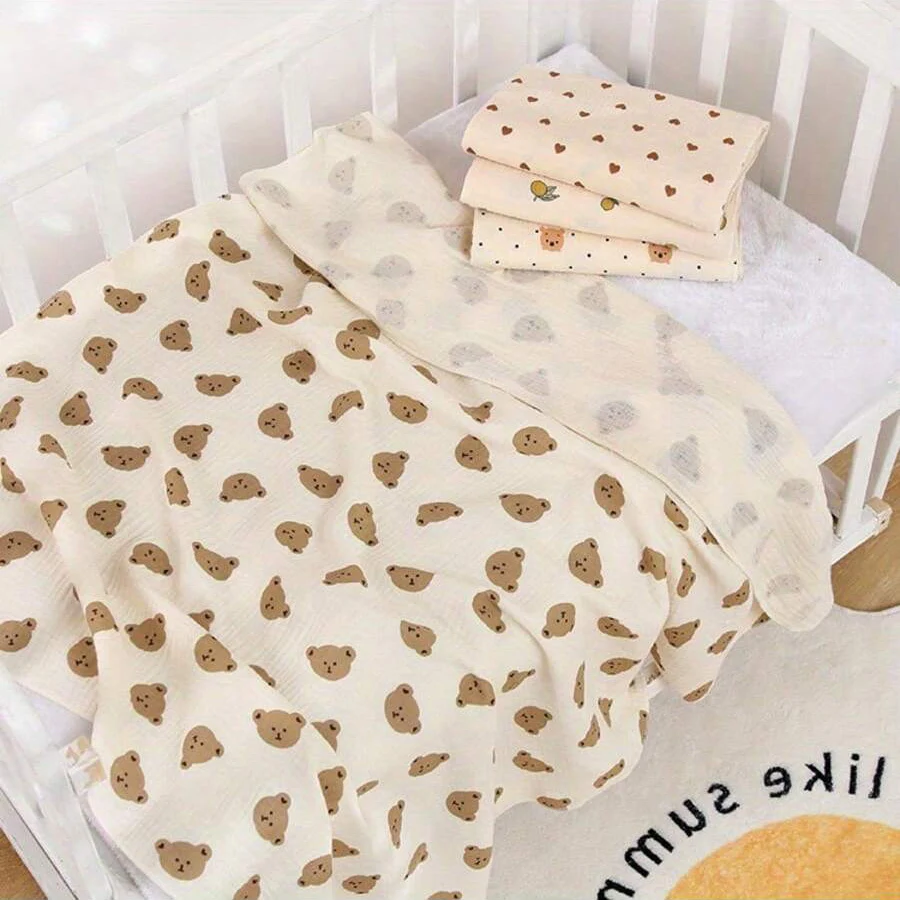 قطعة واحدة من بطانية قماط الموسلين للأطفال، منشفة لف غرفة التوصيل لحديثي الولادة، متعددة الوظائف ومتعددة الاستخدامات، قابلة للغسل بشكل متكرر، ناعمة وصديقة للبشرة، مريحة لاستخدام الطفل، مناسبة كهدية